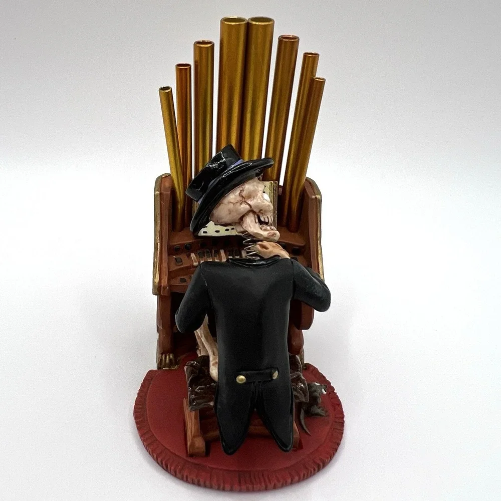 Hallmark Halloween Skeleton Ornament Old Ned, The Musician 2004 Bobble Head
